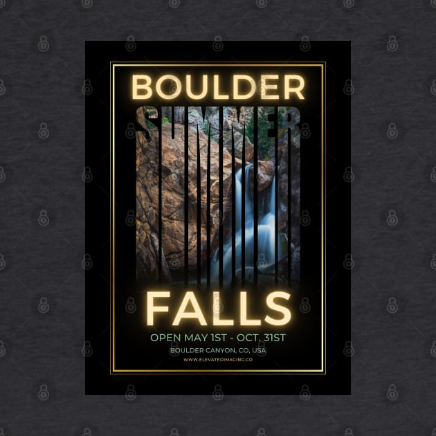 Boulder Falls Feature Poster by ElevatedCT